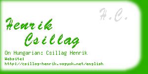henrik csillag business card